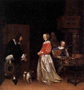 Gerard ter Borch the Younger The Suitors Visit oil painting